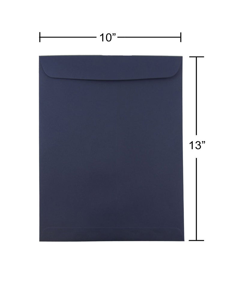 JAM PAPER 10 x 13 Open End Catalog Premium Envelopes - Navy Blue - 25/Pack - Image 3